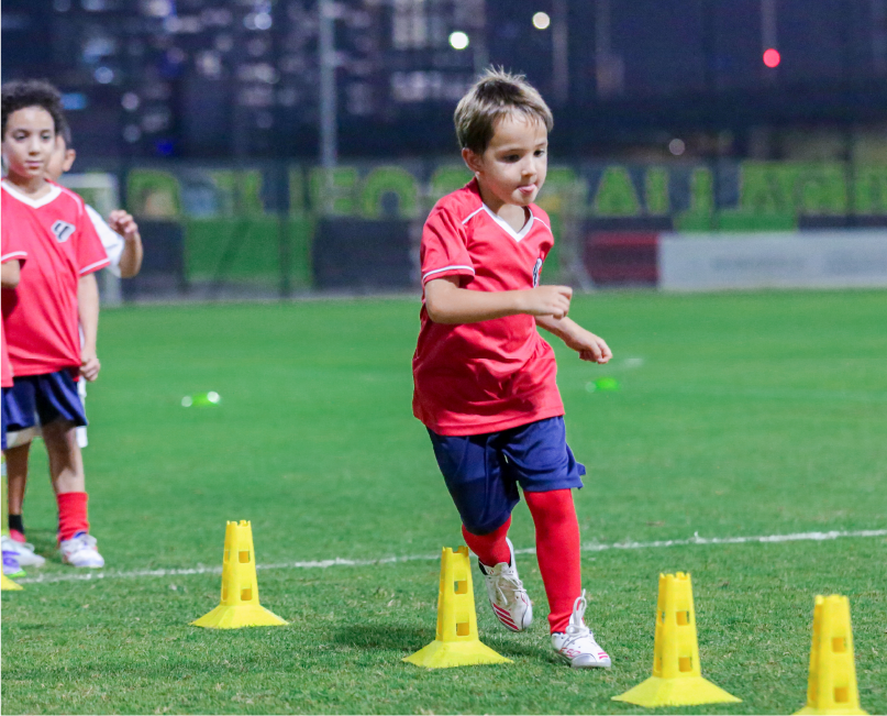 Young players training
