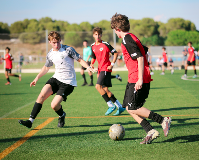 Young players training